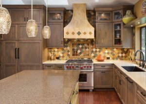 A Moroccan-inspired kitchen in Palo Alto features beautiful tilework.