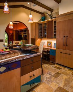 A Palo Alto kitchen full of color, texture, and creativity.