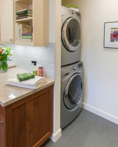 Stacked washer and dryer