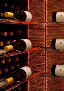 Illuminated wine shelving