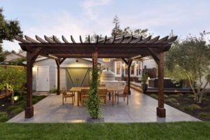 gazebo with dining table