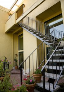 stairs at front entrance of house