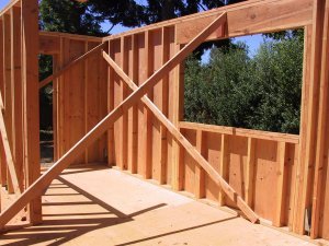Wooden frame construction